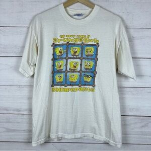 Vintage SpongeBob SquarePants T-Shirt Nickelodeon 2002 retro tee Y2K Mens Medium